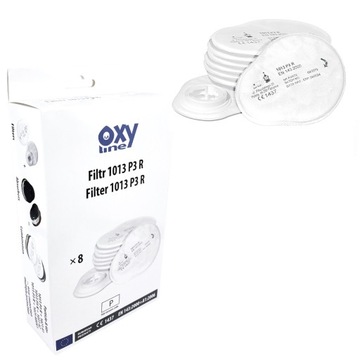 FILTR P3 PRZECIWPYŁOWY 8szt DO PÓŁMASKI OXYLINE X1000 i SECURA 3000 , 3100