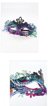 Расписная металлическая маска с бриллиантами