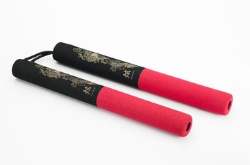 NUNCHAKO treningowe nunczako bezpieczne ALLRIGHT RED/BLACK