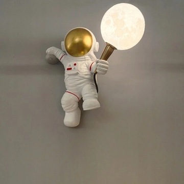 Astronauta kinkiet kreatywny kinkiet salon,biały