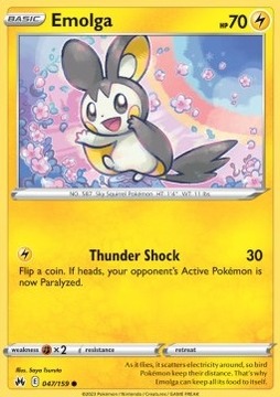 Karty Pokemon (CRZ 047) Emolga