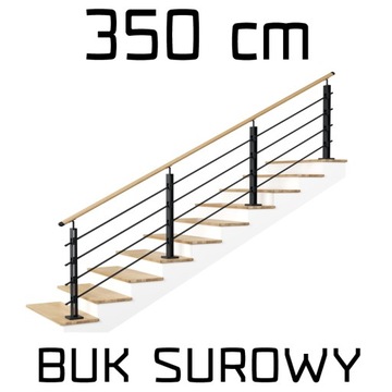 Balustrada barierka drewniana metalowa LOFT 3,5m