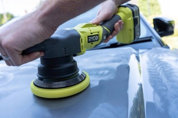 АККУМУЛЯТОРНАЯ ПОЛИРОВАЛЬНАЯ МАШИНА RYOBI 18В РЕГУЛИРОВКА R18P-0 125MM КОЛЕБАНИЯ + 3 ПАДА