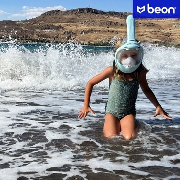 ПОЛНОЛИЦЕВАЯ ДЕТСКАЯ МАСКА ДЛЯ ПОДВОДНОГО ПЛАВАНИЯ В ВОДЕ