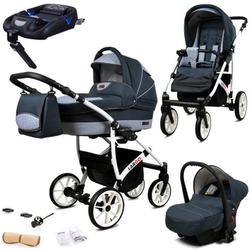 Wózek 4w1 dziecięcy BabyLux Largo + baza ISOFIX