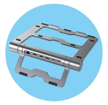 РЕГУЛИРУЕМАЯ ПОДСТАВКА REAGLE ДЛЯ НОУТБУКА ПОДСТАВКА-ХАБ ДЛЯ MACBOOK HDMI PD LAN USB-C