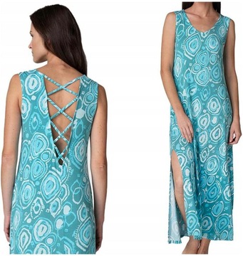 Długa sukienka z tkaniny bambusowej LHD 068 M