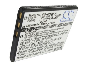 Bateria CNP-120 do Casio NP-120 EX-S300 EX-Z680 EX-Z690 EX-ZS10 ZS12 ZS15