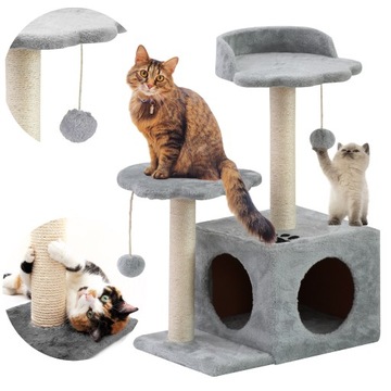 DRAPAK Z DOMKIEM DLA KOTA WIEŻA Z LEGOWISKIEM DRAPAK DLA KOTA Z ZABAWKĄ