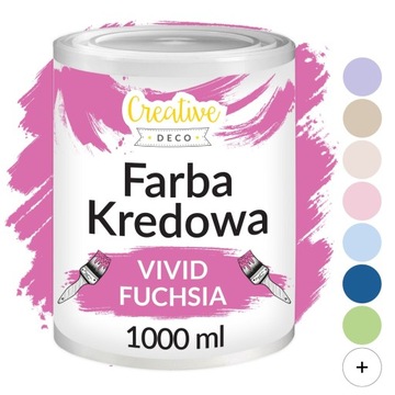 Farba kredowa fuksja do renowacji i dekoracji mebli drewna matowa różowy 1L