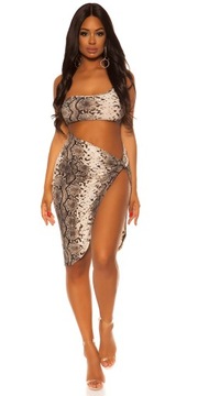 RB280 ЗМЕИНОЕ ПАРЕО С ЮБКОЙ БИКИНИ