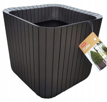 KETER DONICZKA DONICA CUBE PLANTER L BRĄZ WHISKEY DUŻA