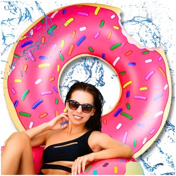 KOŁO DO PŁYWANIA DMUCHANE PLAŻOWE NA BASEN PLAŻE KÓŁKO 120 CM DONUT PĄCZEK