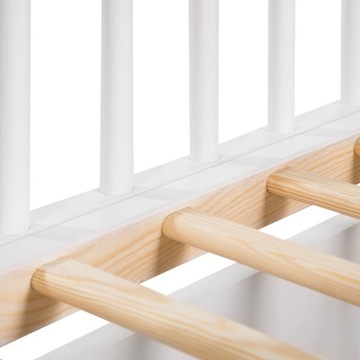 ДЕРЕВЯННАЯ КРОВАТЬ KLUPŚ TIMI БЕЛАЯ-СОСНА 60x120