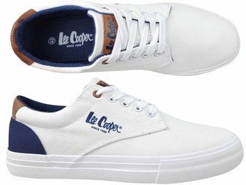 LEE COOPER SNEAKERS LCW 24 02 2140 BUTY TRAMPKI TENISÓWKI BIAŁE MĘSKIE