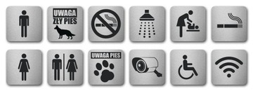 Табличка с пиктограммой WIFI 10 x 10 см АЛЮМИНИЙ