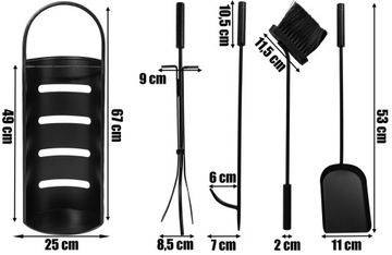 ПОДСТАВКА ДЛЯ КАМИННОГО КОМПЛЕКТА С КАМИННЫМИ АКСЕССУАРАМИ 5в1