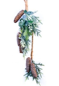 OZDOBA ŚWIĄTECZNA STROIK NA DRZWI SZNUR 48cm