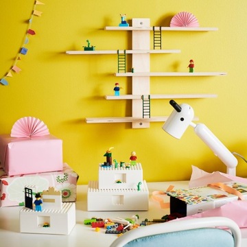 Кубики LEGO ИКЕА БИГГЛЕК 201 шт + коробка 3 шт.