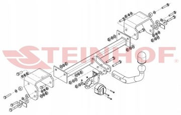 STEINHOF NOVÝ ZAŘÍZENÍ(HÁK) TÁŽNÝ TOYOTA AYGO 2005-2014