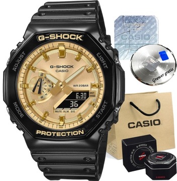 Zegarek damski Casio G-SHOCK złota tarcza SPORTOWY wodoszczelny BOX +GRAWER