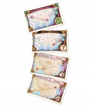 СЕМЕЙНАЯ игра Садитесь в поезд Коллекция карт ASIA