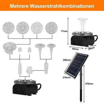 СОЛНЕЧНЫЙ САДОВЫЙ ФОНТАННЫЙ НАСОС ДЛЯ ПРУДА LED 10 Вт С дистанционным управлением