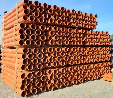 Rura Kanalizacyjna PVC 110/500 3,2 mm 0,5 m Pomarańcz