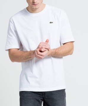 Lacoste T-shirt koszulka męska biała 100% Bawełna / L