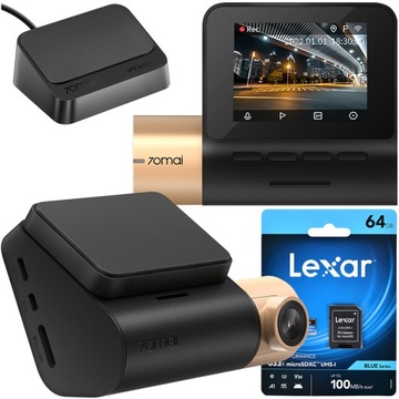 Wideorejestrator 70mai Lite 2 + GPS + karta 64GB
