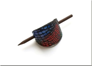 SKÓRZANA SPINKA DO KOKA SKÓRA NATURALNA KOKÓWKA NW31 HAND MADE