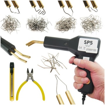 Zszywarka zgrzewarka do plastiku SP5 PISTOLETOWA 30W 207zszywek akcesoria