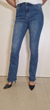 Spodnie Damskie Dzwony Jeansy Modelujące roz. XL/42