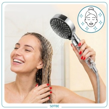 Душевая лейка ВЫСОКОГО ДАВЛЕНИЯ 5В1 с ВОДОСБЕРЕГАЮЩИМ ФИЛЬТРОМ