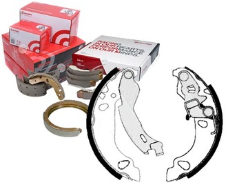BREMBO ZESTAW SZCZĘK HAMULCOWYCH 77362491 9157 301