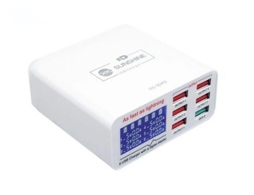 ŁADOWARKA SERWISOWA SUNSHINE SS-304Q 6x USB LCD QC 3.0 STACJA ŁADUJĄCA