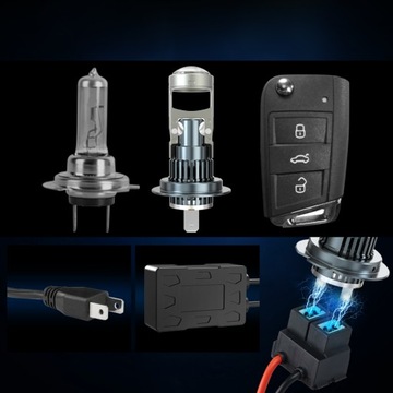 ЛАМПЫ ДЛЯ ПРОЕКТОРОВ LED H7 RETRIFY S&D, 100% ЛИНЗА «РЫБИЙ ГЛАЗ» ИДЕАЛЬНОЙ СТРОКИ