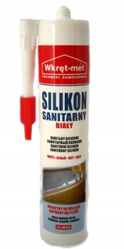 Silikon sanitarny biały Klimas Wkręt-Met 310 ml