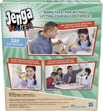 Аркадная игра Jenga Maker с 200 крутыми дизайнами Hasbro