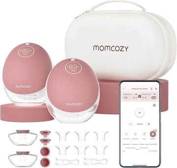 Momcozy laktator podwójny bezprzewodowy M9 Mobile Flow Czerwony