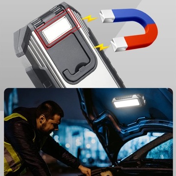 USB перезаряжаемый рабочий свет COB светодиодный фонарик Power Bank 18650 портативный