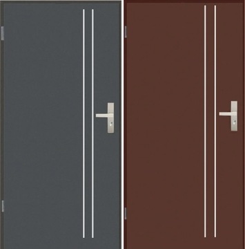 DRZWI WEJŚCIOWE TECHNICZNE OCIEPLANE ALU 2 90P