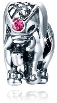 ZAWIESZKA CHARMS SREBRO 925 SŁOŃ KORALIK BEADS