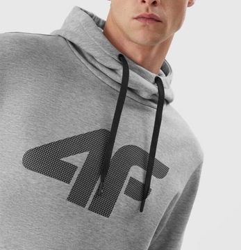 МУЖСКАЯ ТОЛСТОВКА 4F С КАПЮШОНОМ, ХЛОПОК AW23M694