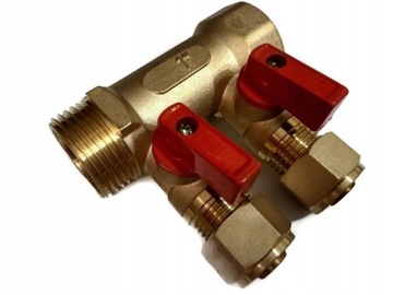ROZDZIELACZ PEX 1''x16mm x2 SEKCJE DO CIEPŁEJ WODY