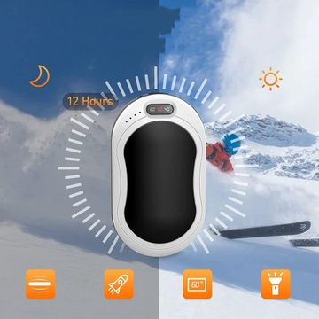 POWERBANK 6000MAH GRZEJNIK CIEPŁY USB LAMPA LED DLA ZIMA