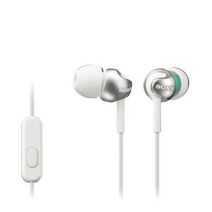 Słuchawki z mikrofonem Sony MDR-EX110AP białe