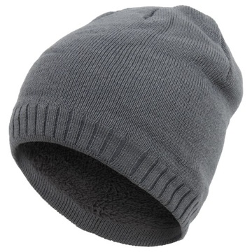 W390C MĘSKA CZAPKA DZIANINOWA OCIEPLONA FUTERKIEM