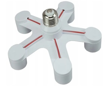 Splitter rozgałęziacz adapter żarówek E27 na 5xE27