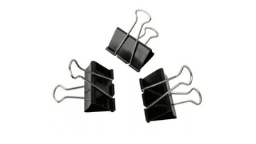 Канцелярские зажимы GRAND 15мм черные 12шт XS